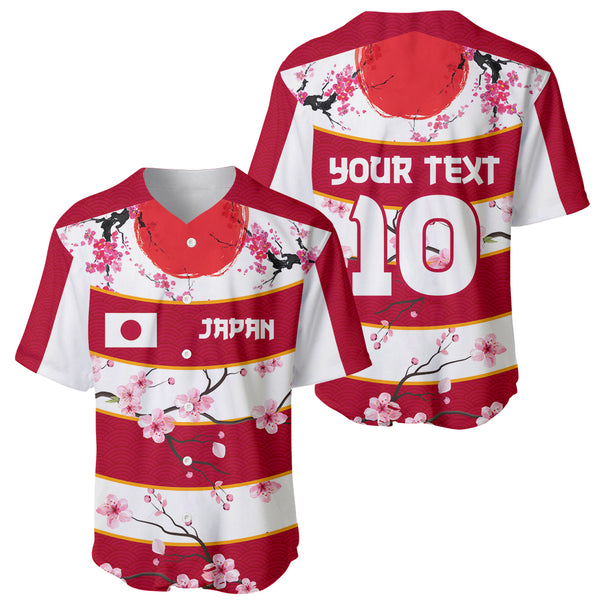 Custom Japan Rugby Baseball Jersey Sakura Blossom Go Champion 2024 ...