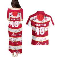 Custom Japan Rugby Couples Matching Puletasi and Hawaiian Shirt Sakura Blossom Go Champion 2024 - Wonder Print Shop
