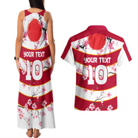 Custom Japan Rugby Couples Matching Tank Maxi Dress and Hawaiian Shirt Sakura Blossom Go Champion 2024 - Wonder Print Shop