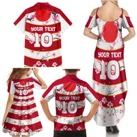 Custom Japan Rugby Family Matching Summer Maxi Dress and Hawaiian Shirt Sakura Blossom Go Champion 2024 - Wonder Print Shop