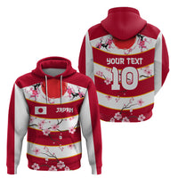 Custom Japan Rugby Hoodie Sakura Blossom Go Champion 2024 - Wonder Print Shop