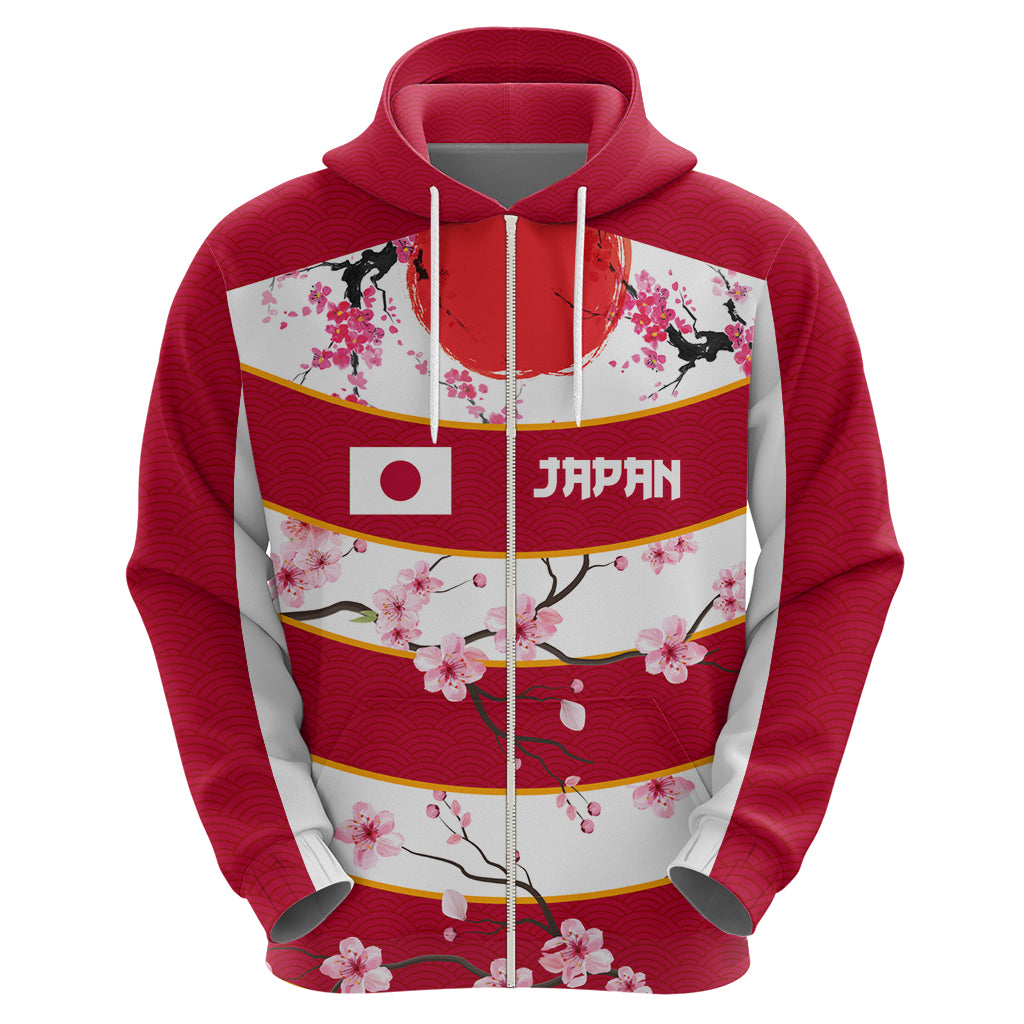 Custom Japan Rugby Hoodie Sakura Blossom Go Champion 2024 - Wonder Print Shop