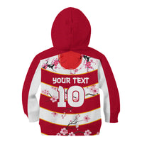 Custom Japan Rugby Kid Hoodie Sakura Blossom Go Champion 2024 - Wonder Print Shop