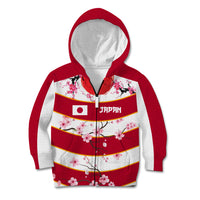 Custom Japan Rugby Kid Hoodie Sakura Blossom Go Champion 2024 - Wonder Print Shop