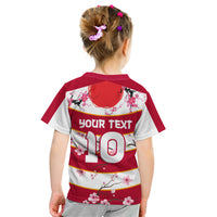 Custom Japan Rugby Kid T Shirt Sakura Blossom Go Champion 2024 - Wonder Print Shop