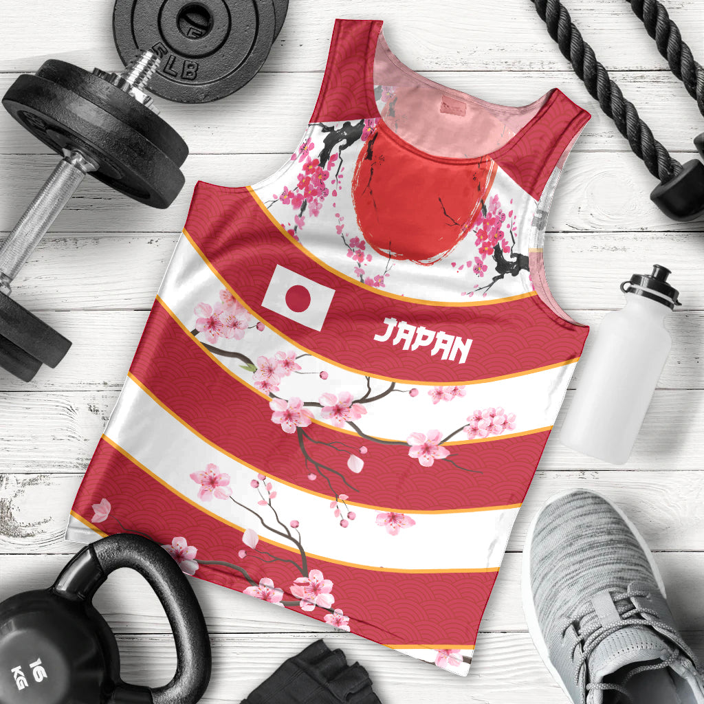 Custom Japan Rugby Men Tank Top Sakura Blossom Go Champion 2024 - Wonder Print Shop