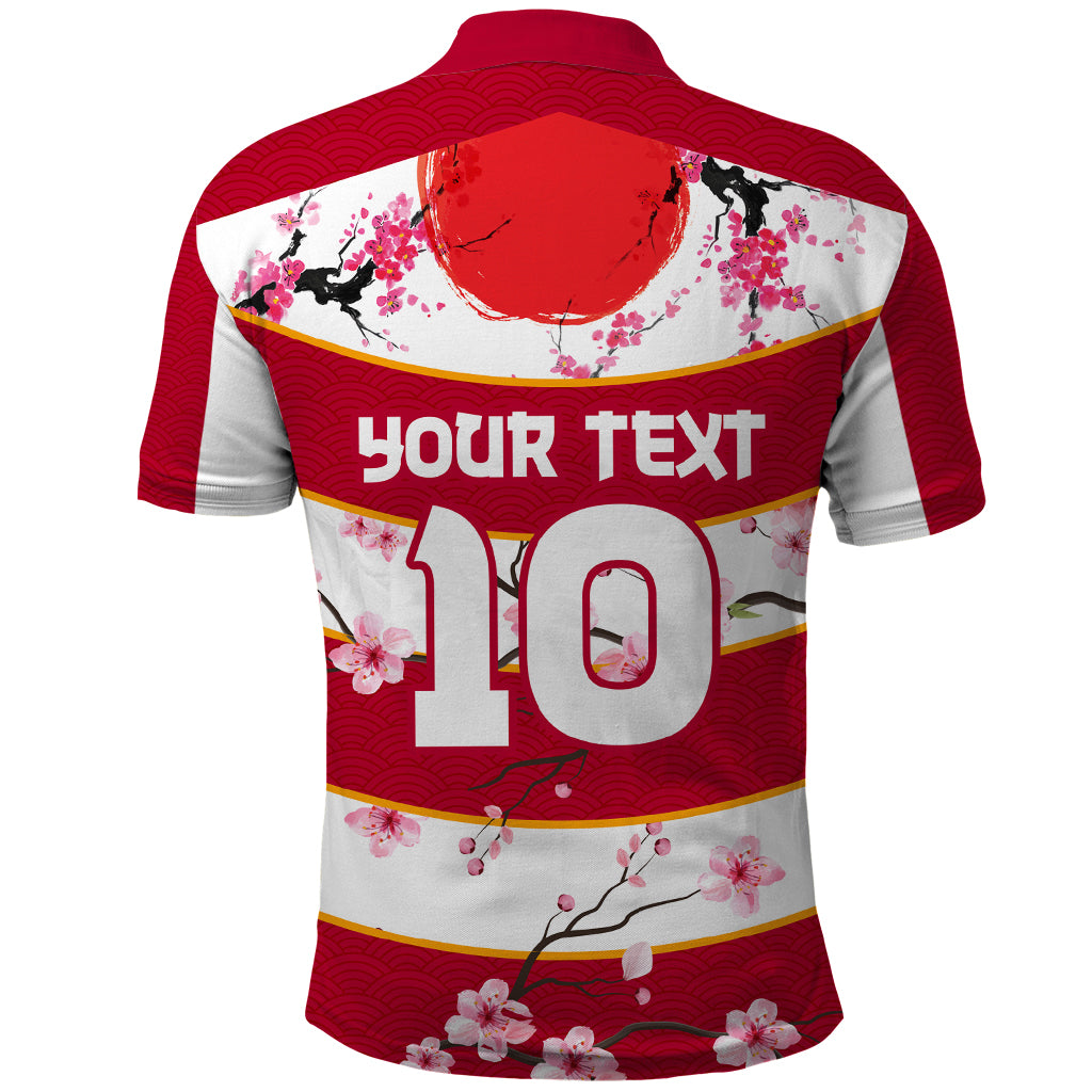 Custom Japan Rugby Polo Shirt Sakura Blossom Go Champion 2024 - Wonder Print Shop