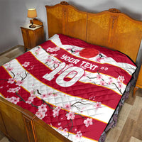 Custom Japan Rugby Quilt Sakura Blossom Go Champion 2024 - Wonder Print Shop