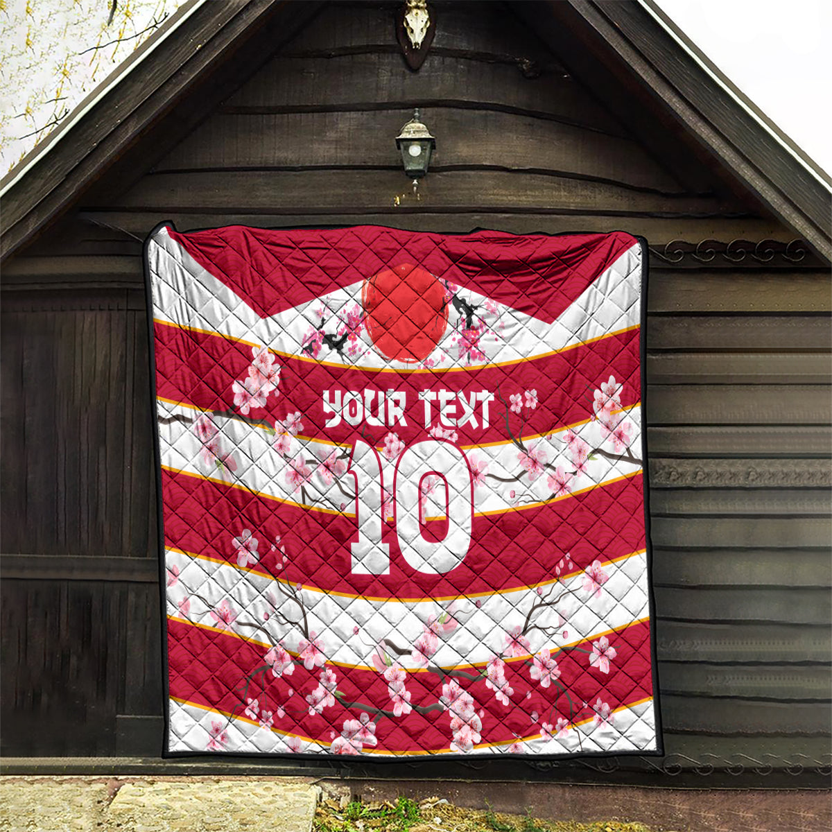 Custom Japan Rugby Quilt Sakura Blossom Go Champion 2024 - Wonder Print Shop