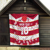 Custom Japan Rugby Quilt Sakura Blossom Go Champion 2024 - Wonder Print Shop