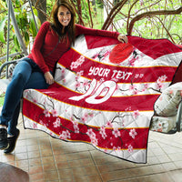 Custom Japan Rugby Quilt Sakura Blossom Go Champion 2024 - Wonder Print Shop