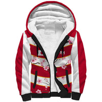 Custom Japan Rugby Sherpa Hoodie Sakura Blossom Go Champion 2024 - Wonder Print Shop
