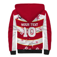 Custom Japan Rugby Sherpa Hoodie Sakura Blossom Go Champion 2024 - Wonder Print Shop