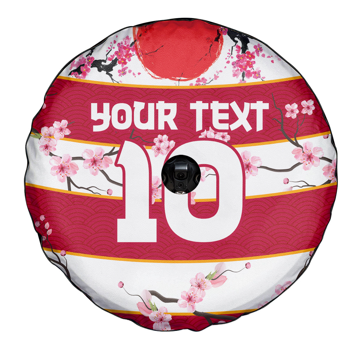 Custom Japan Rugby Spare Tire Cover Sakura Blossom Go Champion 2024 - Wonder Print Shop