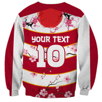 Custom Japan Rugby Sweatshirt Sakura Blossom Go Champion 2024 - Wonder Print Shop