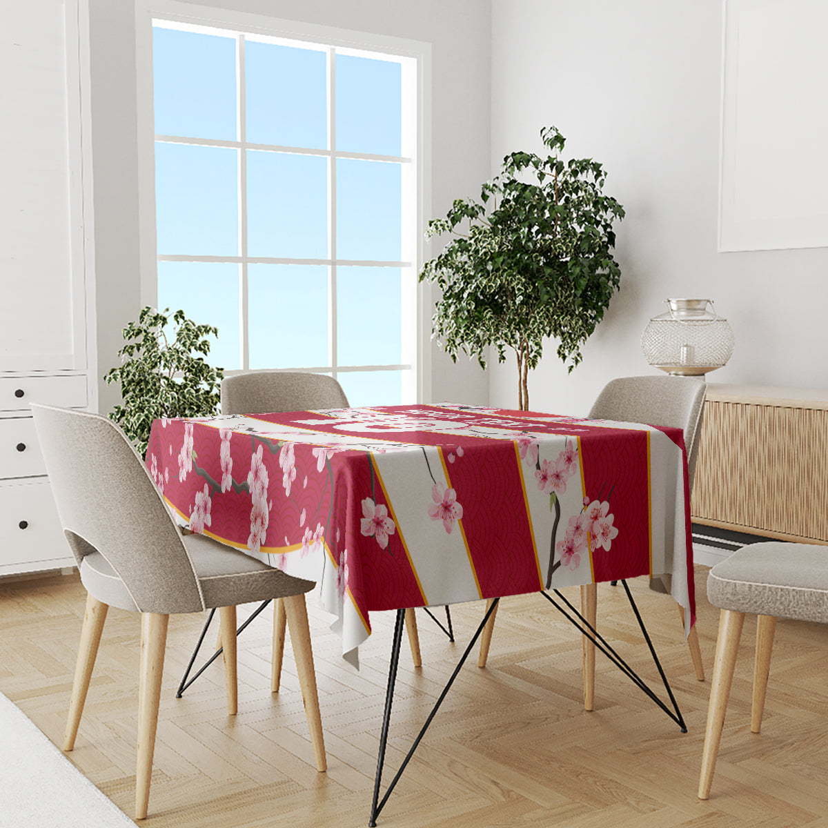Custom Japan Rugby Tablecloth Sakura Blossom Go Champion 2024 - Wonder Print Shop