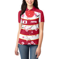 Custom Japan Rugby Women Polo Shirt Sakura Blossom Go Champion 2024 - Wonder Print Shop
