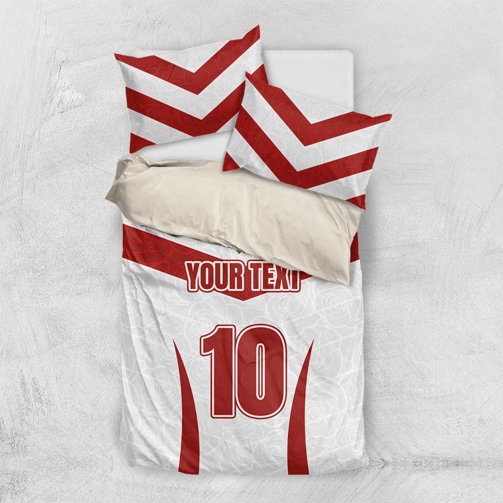 Custom England Rugby-The Red Rose Bedding Set Go Champions