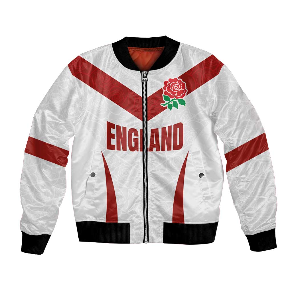 Custom England Rugby-The Red Rose Bomber Jacket Go Champions