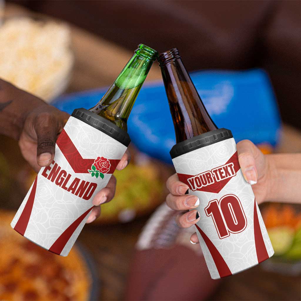 Custom England Rugby-The Red Rose 4 in 1 Can Cooler Tumbler Go Champions