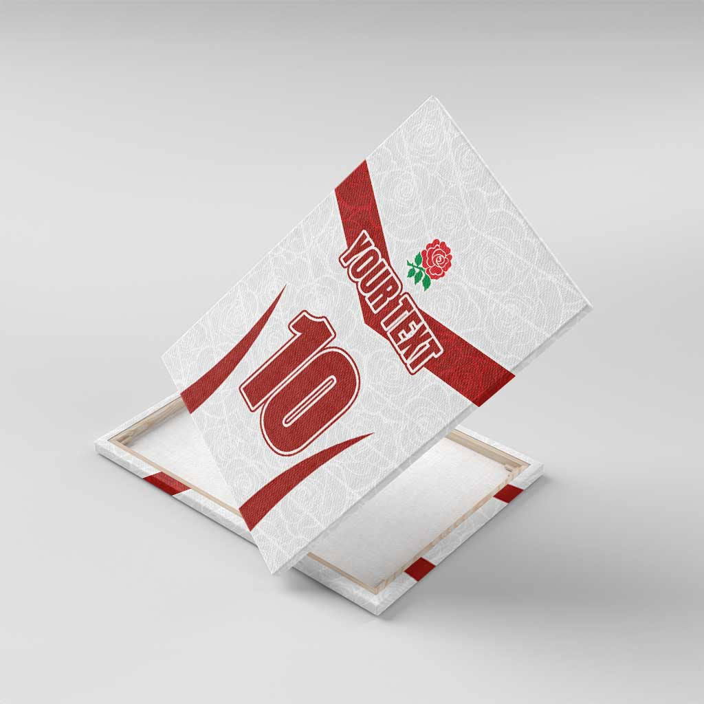 Custom England Rugby-The Red Rose Canvas Wall Art Go Champions