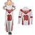 Custom England Rugby-The Red Rose Couples Matching Summer Maxi Dress and Long Sleeve Button Shirt Go Champions