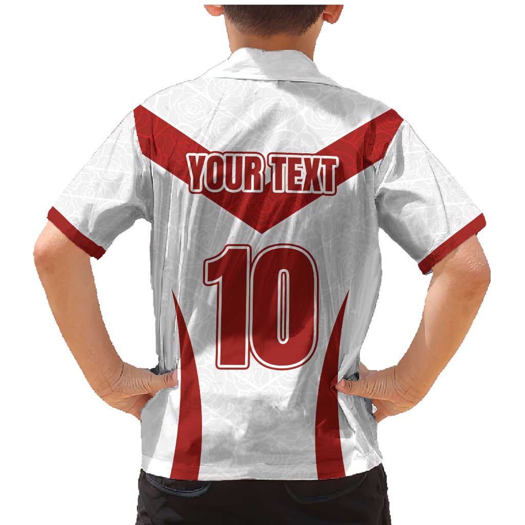 Custom England Rugby-The Red Rose Family Matching Mermaid Dress and Hawaiian Shirt Go Champions