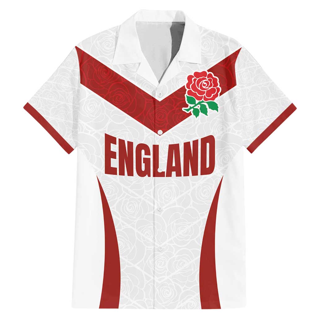 Custom England Rugby-The Red Rose Family Matching Mermaid Dress and Hawaiian Shirt Go Champions