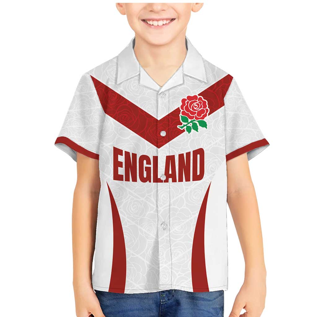 Custom England Rugby-The Red Rose Family Matching Mermaid Dress and Hawaiian Shirt Go Champions