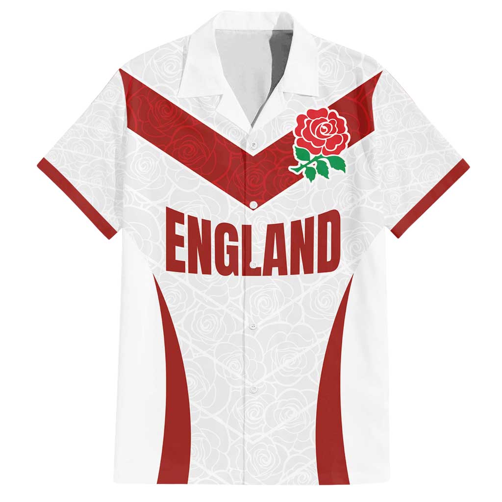 Custom England Rugby-The Red Rose Family Matching Puletasi and Hawaiian Shirt Go Champions