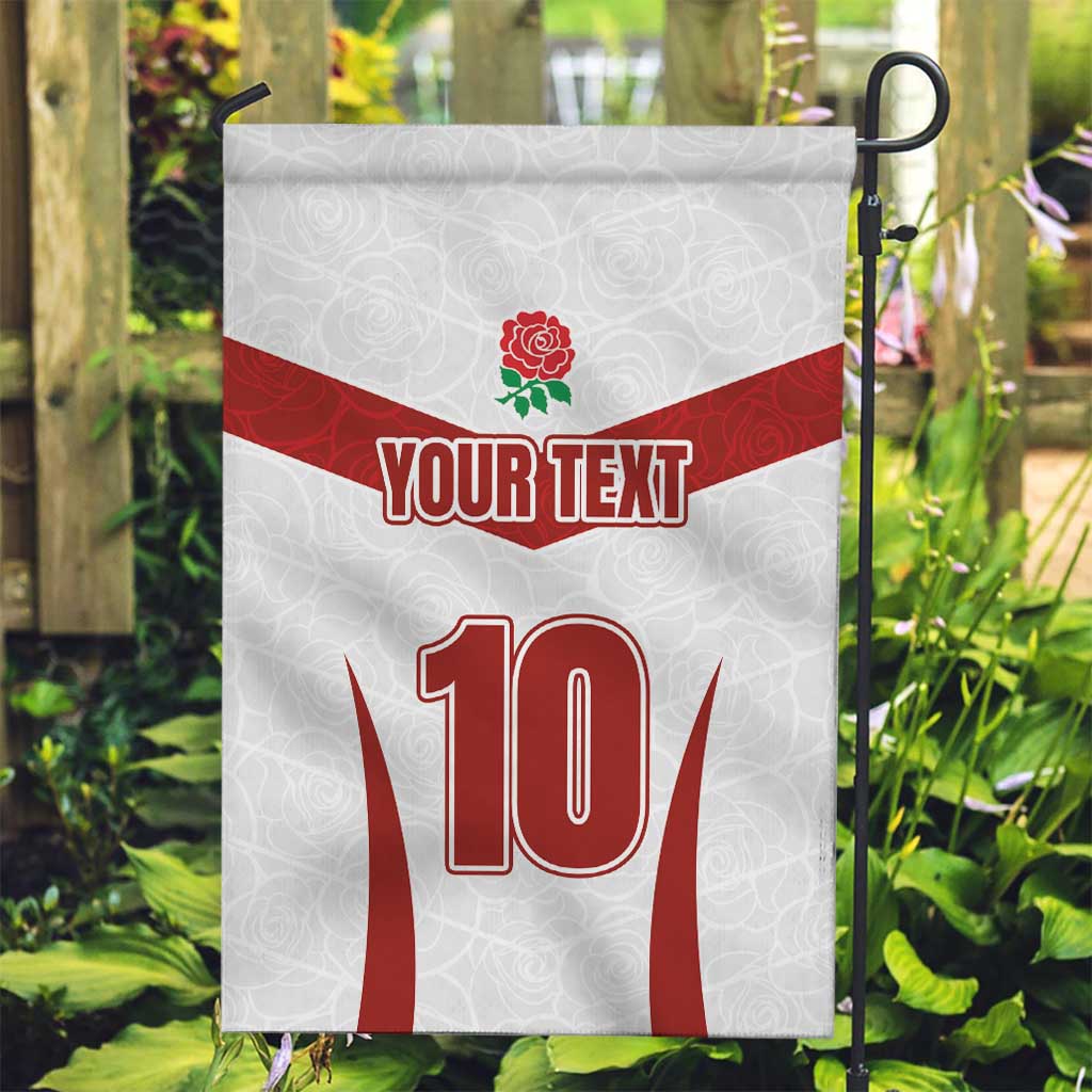 Custom England Rugby-The Red Rose Garden Flag Go Champions