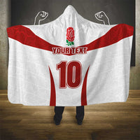 Custom England Rugby-The Red Rose Hooded Blanket Go Champions
