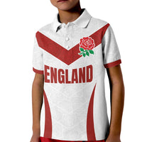 Custom England Rugby-The Red Rose Kid Polo Shirt Go Champions