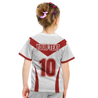 Custom England Rugby-The Red Rose Kid T Shirt Go Champions