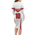 Custom England Rugby-The Red Rose Long Sleeve Bodycon Dress Go Champions