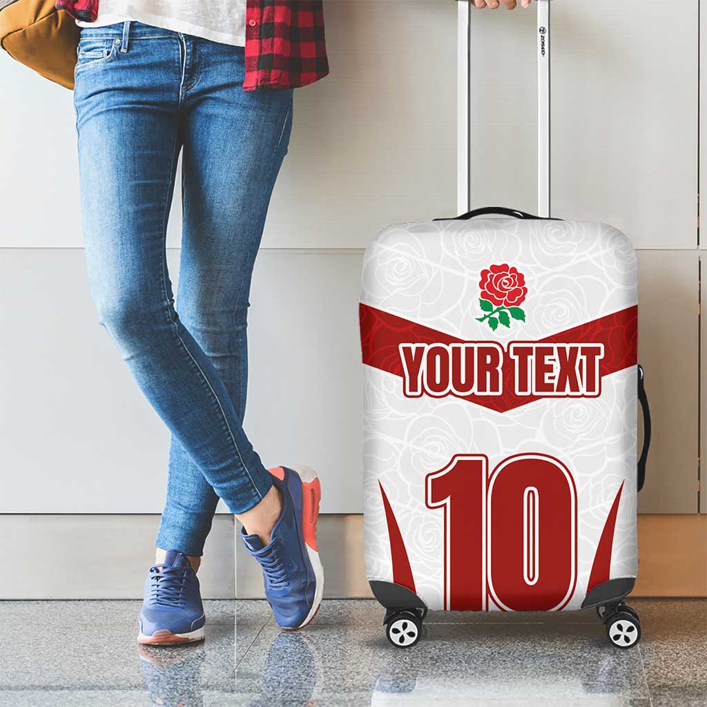 Custom England Rugby-The Red Rose Luggage Cover Go Champions