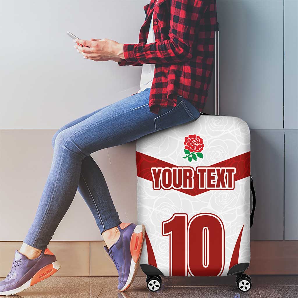 Custom England Rugby-The Red Rose Luggage Cover Go Champions