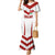 Custom England Rugby-The Red Rose Mermaid Dress Go Champions