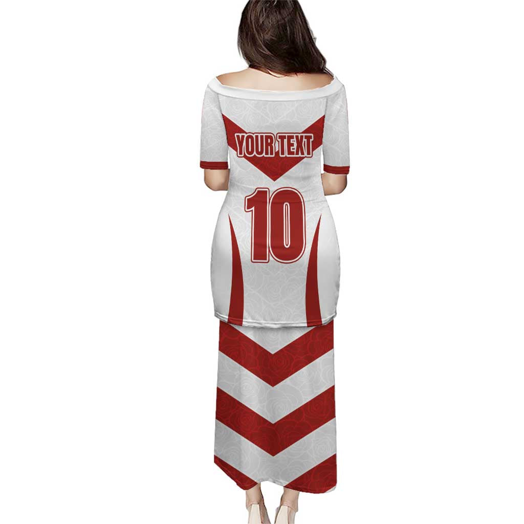 Custom England Rugby-The Red Rose Puletasi Go Champions