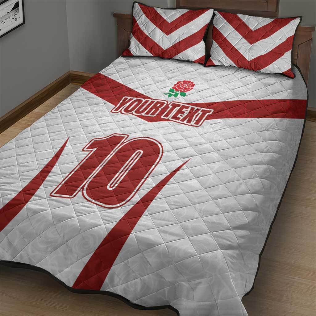 Custom England Rugby-The Red Rose Quilt Bed Set Go Champions