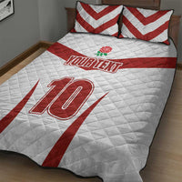 Custom England Rugby-The Red Rose Quilt Bed Set Go Champions