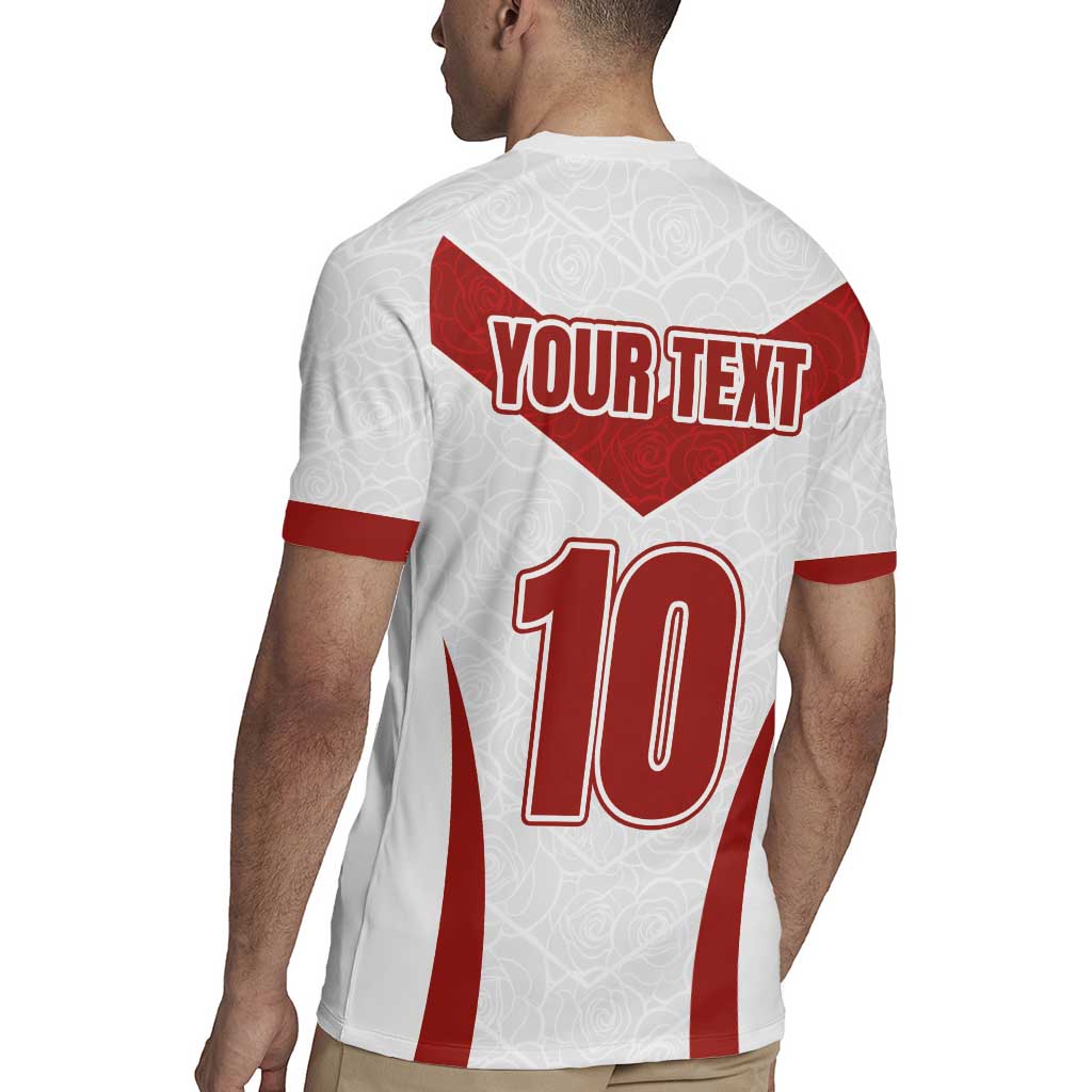 Custom England Rugby-The Red Rose Rugby Jersey Go Champions