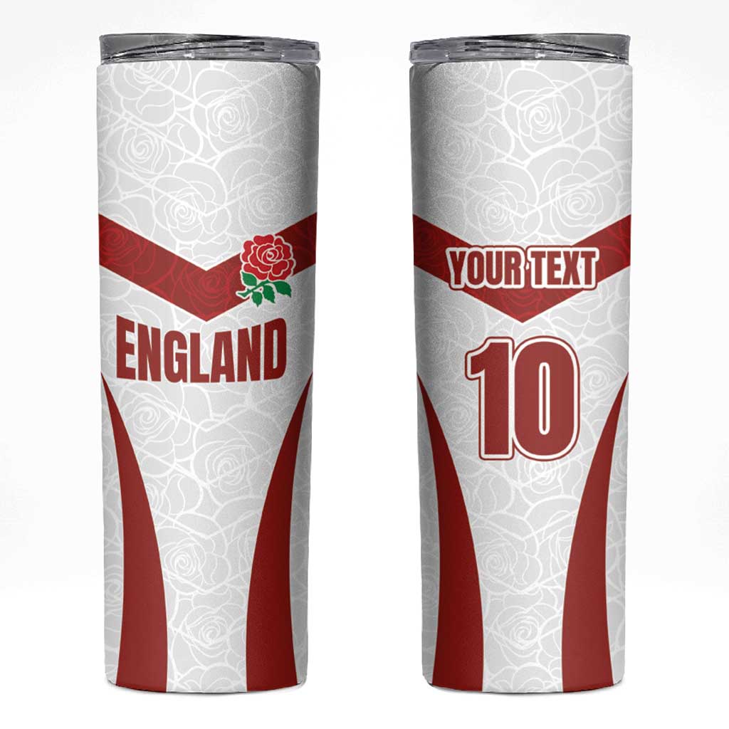 Custom England Rugby-The Red Rose Skinny Tumbler Go Champions