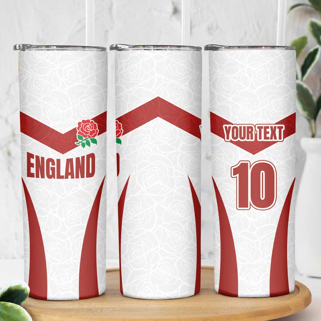 Custom England Rugby-The Red Rose Skinny Tumbler Go Champions