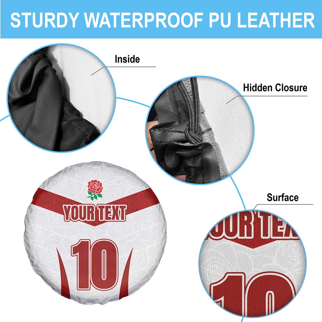 Custom England Rugby-The Red Rose Spare Tire Cover Go Champions