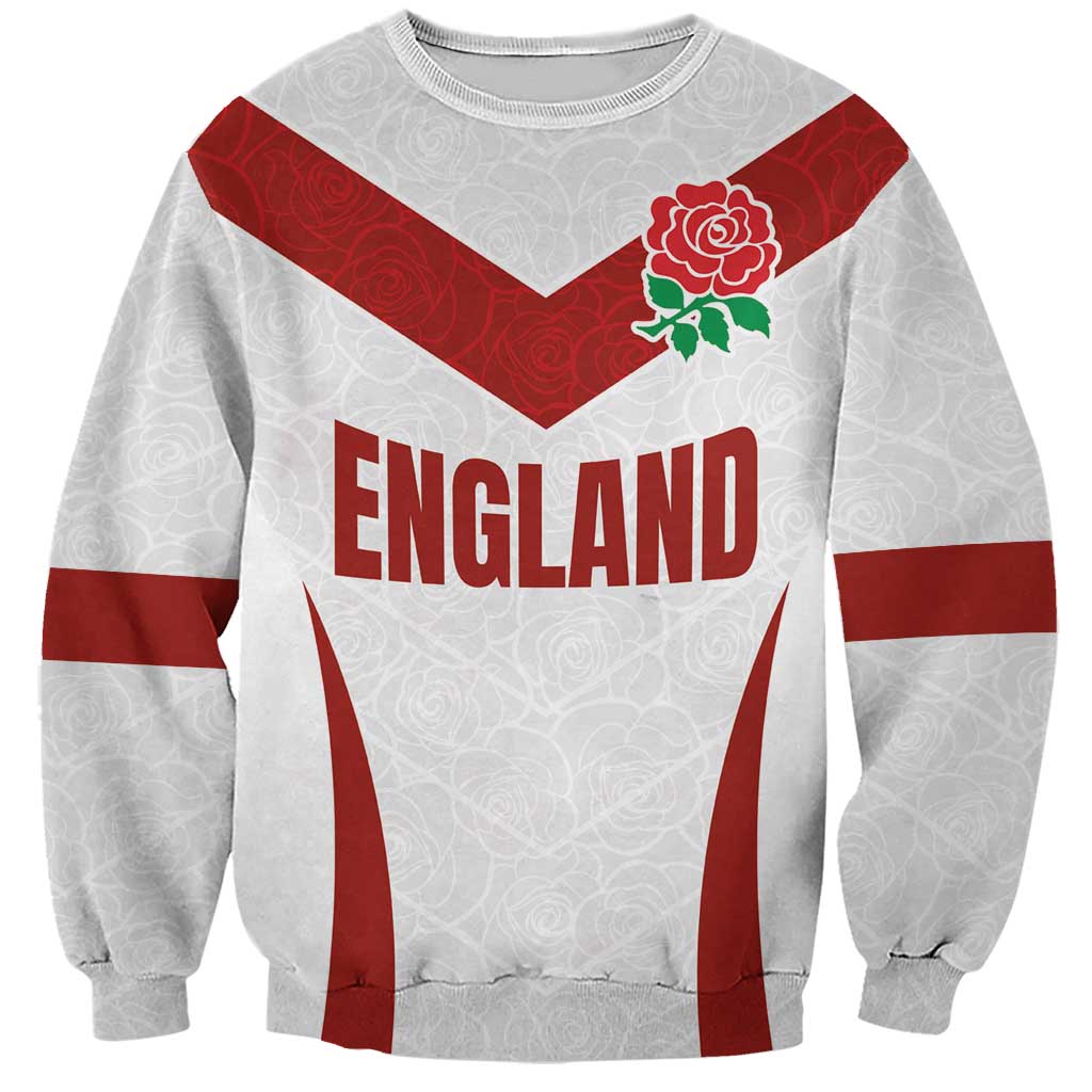 Custom England Rugby-The Red Rose Sweatshirt Go Champions