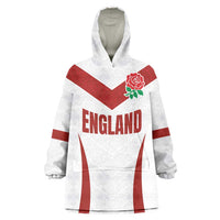 Custom England Rugby-The Red Rose Wearable Blanket Hoodie Go Champions