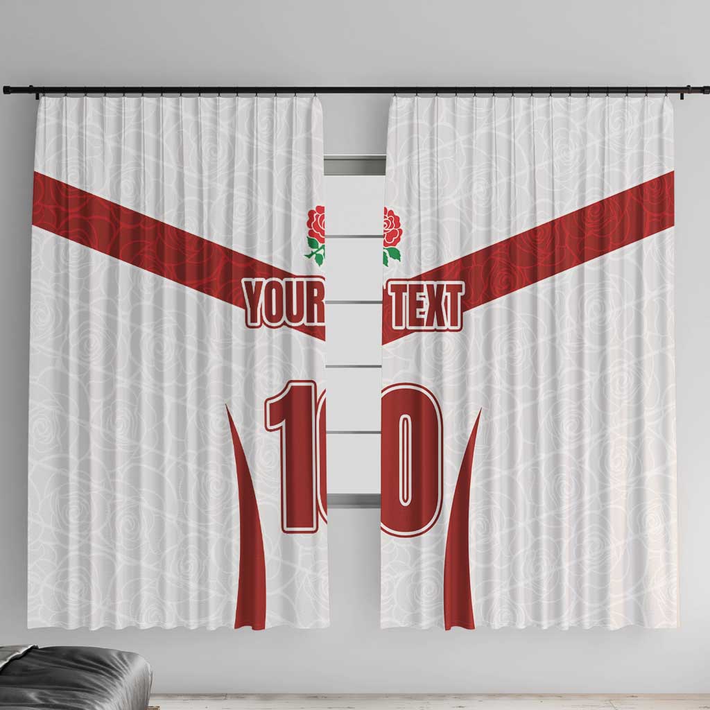 Custom England Rugby-The Red Rose Window Curtain Go Champions