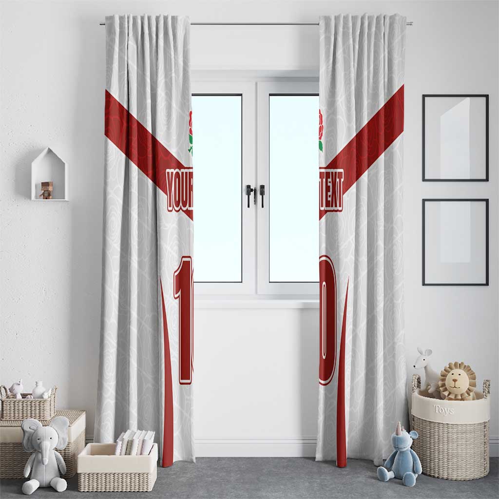 Custom England Rugby-The Red Rose Window Curtain Go Champions
