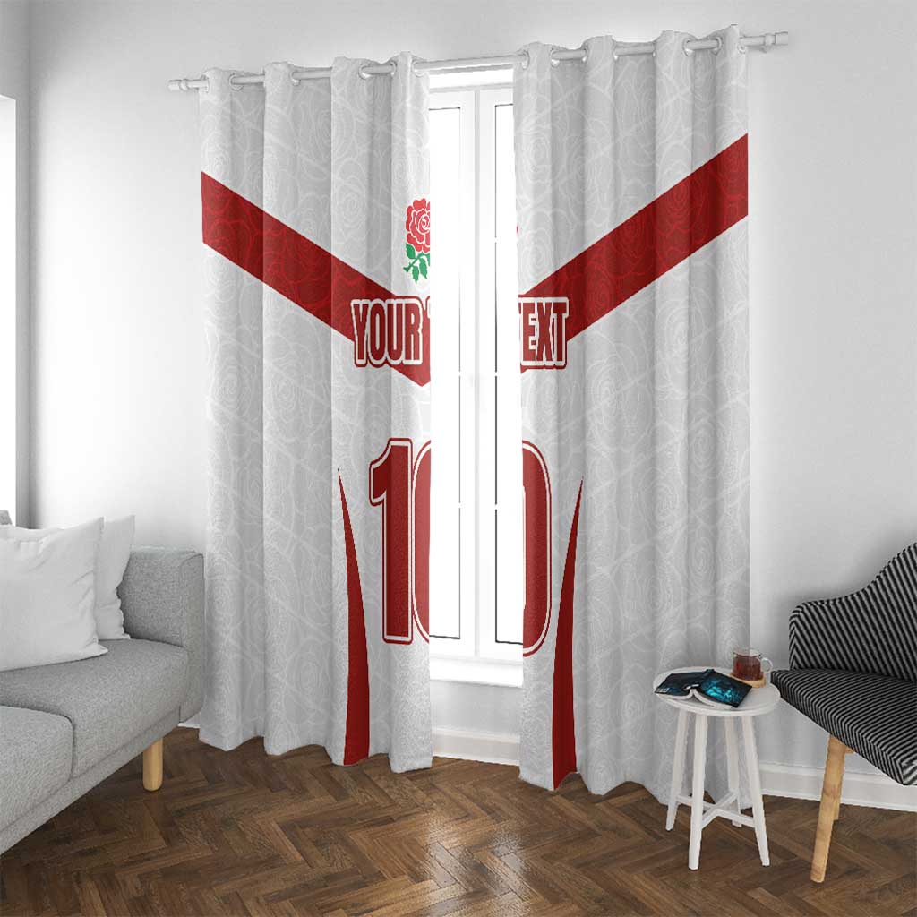 Custom England Rugby-The Red Rose Window Curtain Go Champions
